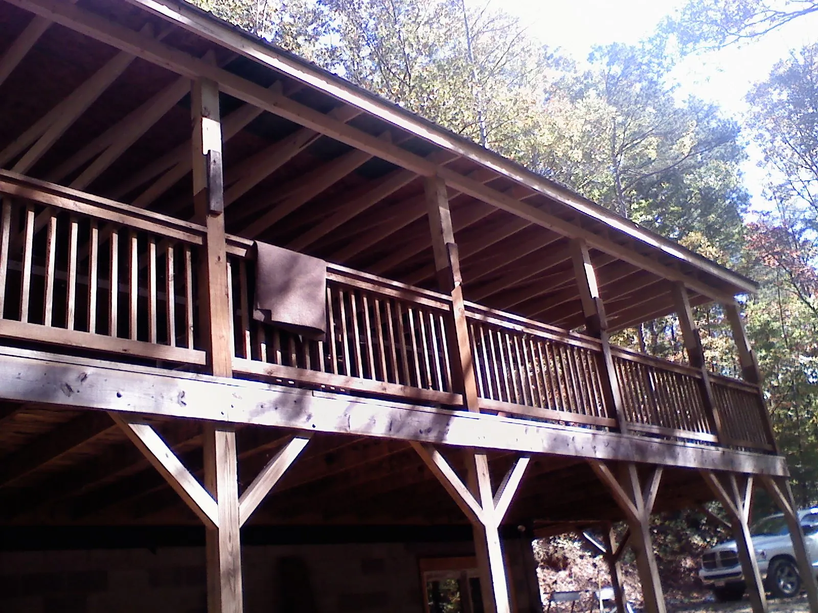 Timber framing under a new elevated porch and deck — Roof Leak Repair in Norman Park by Roofing Brothers